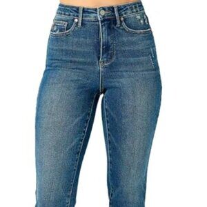 Judy Blue High Waist Tummy Control Slim Fit Jeans Women's 5/27 JB88776 Dark Wash